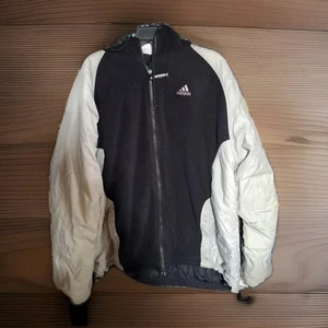 Chaqueta con capucha reversible vintage Y2K Adidas para hombre XXL retro negra - F4 - Imagen 1 de 5