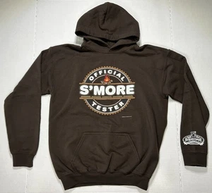 Offical S'More Tester Brown Hoodie Gildan Sweatshirt Youth Size Large Hershey - Picture 1 of 11