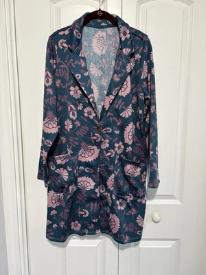 Cárdigan para mujer Cuddl Duds ligero cómodo drapeado frontal multi floral, mediano Foto 1 de 4