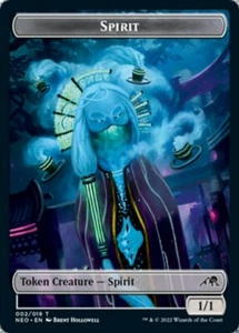 Spirit Token // Spirit Token - Kamigawa: Neon Dynasty CMR (UU) - MTG - Picture 1 of 2