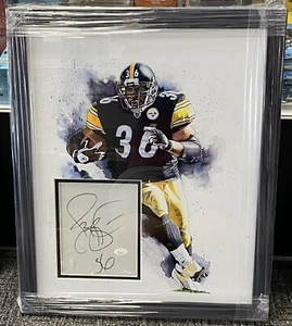 Jerome Bettis Signed Autographed 16x20 Framed Display w/ JSA COA *STEELERS* - Picture 1 of 3