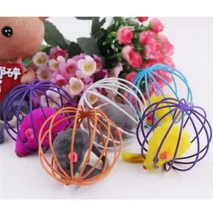 Playing Kitten Pet Supplies Plush Mouse Ball False Mice Cat Toys Rat in Cage - Picture 1 of 7