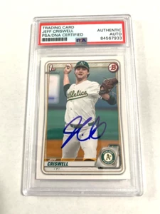 Jeff Criswell autograph signed 2020 1st Bowman baseball card PSA SLAB BD134 b - Picture 1 of 2