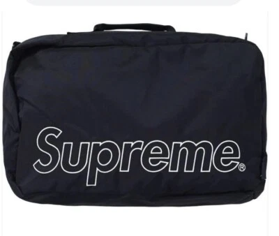 FW19 Supreme black duffle bag messenger box logo Cordura Brand New Duffel - Image 1 of 4