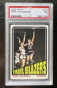 1972 Topps Basketball - Terry Dischinger #143 - PSA 7 NM - Trail Blazers