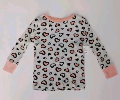 NUEVO Top Pijama Top Corazones Gris Ajustado Bebé Niña Koala Niños Talla 12 Meses Foto 1 de 4