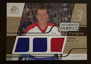 Bernie Nicholls  2008-09 SP Game Used Authentic Fabrics Triple Jersey #’d/25