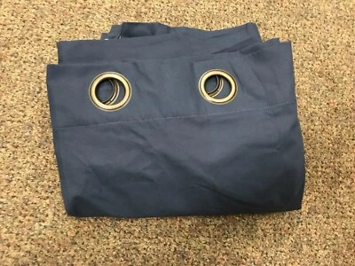 Restoration Hardware Baby & Child Cotton Canvas Drapery Grommet 50x108 Navy - Image 1 of 4