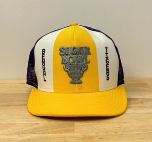 Vintage 80s LSU Bengal Tigers Sugar Bowl Snapback Hat Football Louisiana State - Picture 1 of 12