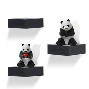 3 Pcs 5 Inch Black Small Floating Shelf Set Display Ledges for Wall Decor - Picture 1 of 8