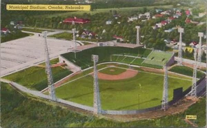 Postal Estadio Municipal Omaha Nebraska - Imagen 1 de 2