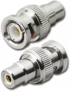 NEW 75 OHM BNC Male To RCA Female Adapter RFA-8393-75 - Picture 1 of 1