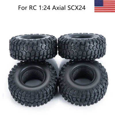 4X Neumáticos de Competición RC 1.0" Neumáticos de Terreno de Lodo sobre Orugas 54MM para 1/24 Axial SCX24 Foto 1 de 4