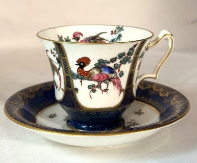 CROWN STAFFORDSHIRE GILMAN COLLAMORE & CO. HAND PAINTED CUP & SAUCER....SIGNED! - Image 1 of 4