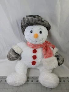 Commonwealth Snowman Plush Hat Scarf 15 Inch 2001 Stuffed Animal Toy - Picture 1 of 9