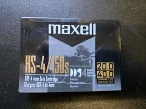 Cartucho de cinta de datos Maxell HS-4/150s DDS-4 4mm 150M 20GB/40GB DAT40 NUEVO - Imagen 1 de 2