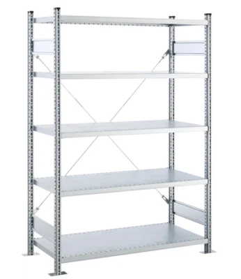 Steckboden-Fachregal VSR3000, Grundregal, 5 Böden, Feldlast 1000 kg - Bild 1 von 2