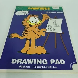 Zeichnung Doodle Pad mit Aufklebern 60 Blatt Mead Garfield und Odie Vintage - Bild 1 von 5