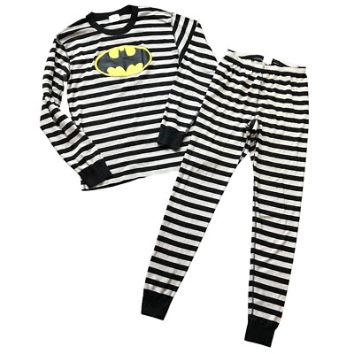 Hanna Andersson Batman Pajama Set Unisex Medium Striped 100% Organic Cotton - Image 1 of 4