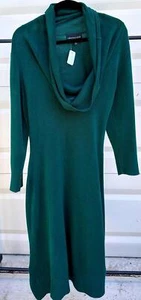 Cozy Green Knit Sweater Dress, XL - Picture 1 of 3