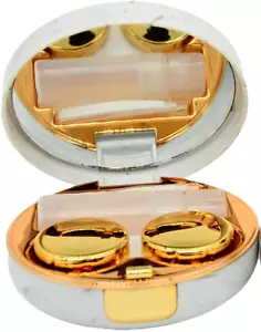 Marble Contact Lens Case with Mirror, Washer - Contact Lenses Case Kit, - Picture 1 of 10