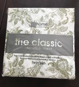 MICROFIBER TWIN SET SHEET JACOBEAN G ( GREEN) COLOR NEW - Picture 1 of 2