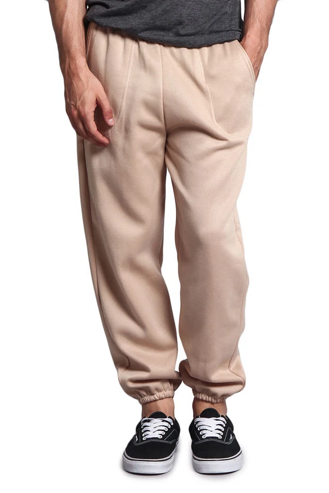 New Men's GYM Workout Basic Elastic Cuff Fleece Sweatpants  Small-5xl - HILLSP  - Image 1 of 1