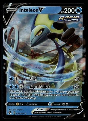 Inteleon V 078/264 Swsh08: Fusion Strike Holo - Image 1 of 2