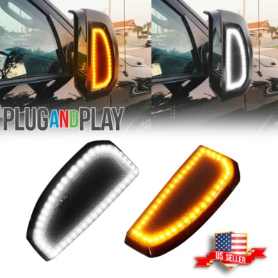 Switchback Smoke LED 侧牵引镜信号灯适用于 2007 - 2021 年丰田苔原 — 第 1/4 张图片