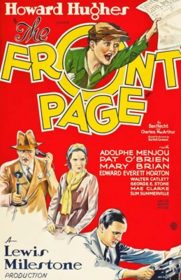 Front Page (1931) - Colorized Public Domain DVD Pat O'Brien, Adolphe Menjou - Image 1 of 3