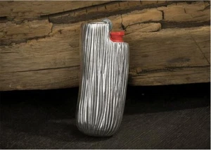 S999 Silver Lighter Case Cover Fits Bic J5 Lighter Retro Lighter Case Shell Gift - Picture 1 of 8