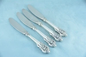 4 Wallace Grande Baroque Sterling 6-1/4" HH Modern Blade Butter Spreader No Mono - Bild 1 von 6