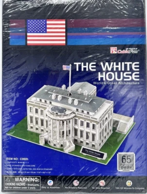 Cubic Fun The White House 65pcs 3D Puzzle DIY Architecture Model Building Kit - Image 1 of 4