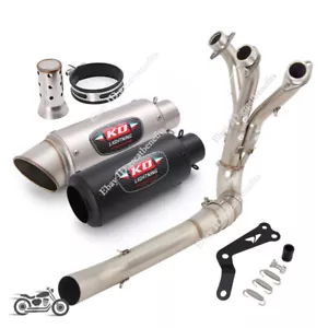 For YAMAHA MT09 FZ09 Tracer 9/9GT 2021-2023 Exhaust System Front Pipe Mufflers - Picture 1 of 12