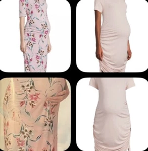 Womens Maternity Ruched Dress by Time & Tru, size S or L, New - Picture 1 of 10