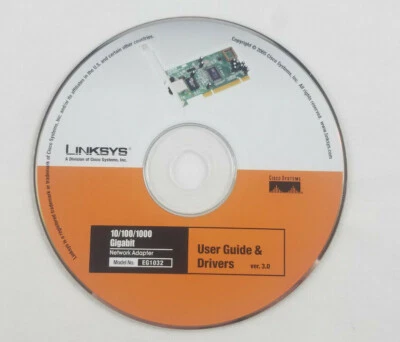 Linksys User Guide And Drivers Disc CD for Model EG1032 (Disc Only) - Image 1 of 2