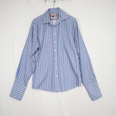Thomas Pink Shirt Mens 15.5 Slim Fit Prestige French Cuff Button Up Long Sleeve - Image 1 of 4