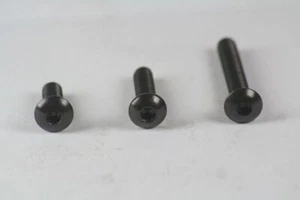 M4 (4mm) NEGRO A2 ACERO INOXIDABLE TORNILLO BOTÓN PERNOS BTN ISO 7380 - Imagen 1 de 3