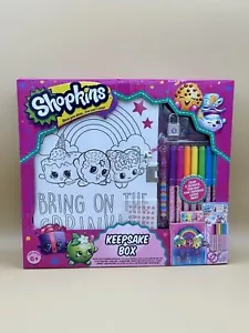 Shopkins Keepsake Lock Box custodia cancelleria set pennarello adesivo foglio note - Foto 1 di 2