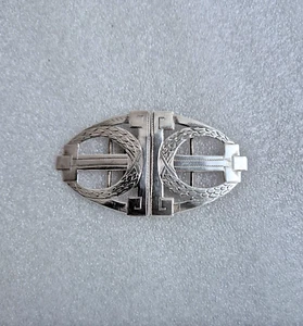 sehr schöne 826 Silber Jugendstil Gürtelschnalle Schließe - Dänemark um 1860 - Bild 1 von 8