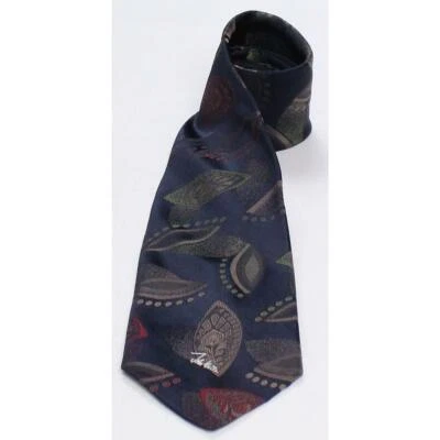 John Weitz Mens Geometric Regular Tie Necktie Multi-Color Abstract Navy - Image 1 of 3