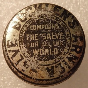 Étain antique pommade à l'arnica des années 1900 belle forme - Photo 1/5