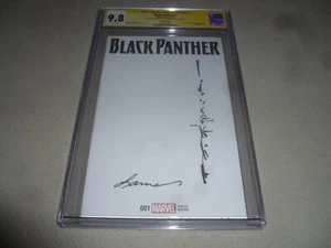 CGC SIGNATURE SERIES 9.8 BLACK PANTHER #1 VARIANT COMIC SIGNED LAURA MARTIN & > - Picture 1 of 11