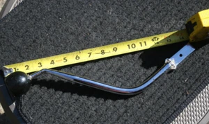 Vintage Manual Shifter Stick Arm Handle Chrome Round - Picture 1 of 12