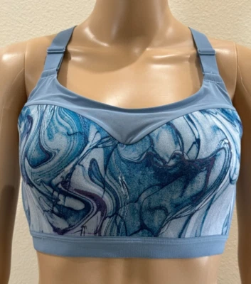 Victoria's Secret Incredible Maximum Support Sweat On Point Sports Bra Blue 34DD - Image 1 of 4