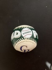 Colorado Rockies Coors Field logo version Speed Pitch Winner baseball ball