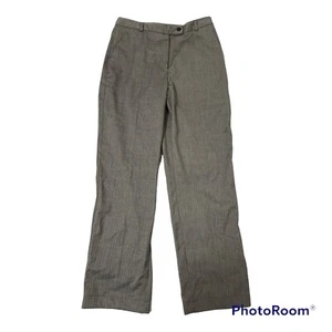 Evan Picone Mujer Talla 8 Gris Tiro Alto Pierna Recta Rayas Poliéster - Imagen 1 de 7