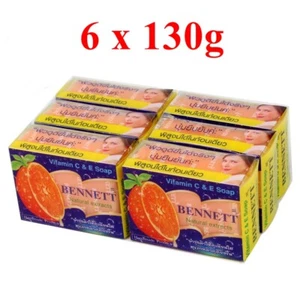 New 6x130g Thai Bennett Vitamin C & E Soap Natural Extracts Handmade Product - Picture 1 of 12