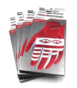 4 NEW Snake Eyes Pro Fit Hybrid Red/White Mens Left Hand Cadet Small Golf Gloves - Picture 1 of 2