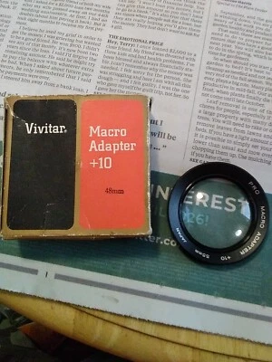 Vivitar 55mm Macro Adapter +10 Filter - Image 1 of 2